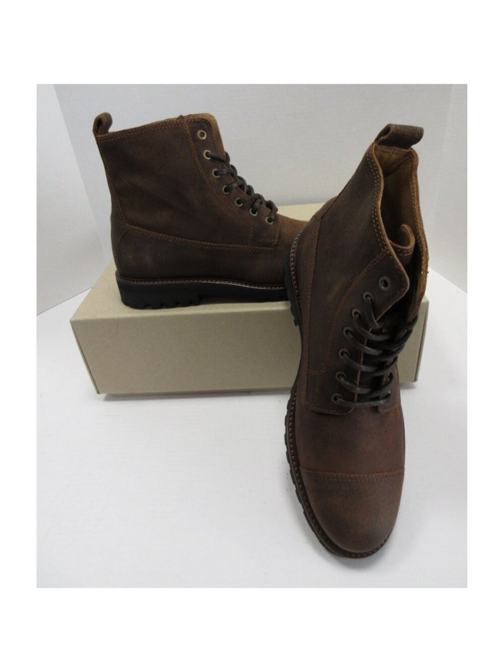 Belstaff Boots 11 Alperton 201 Leather Military Combat Lug Lace Up NEW